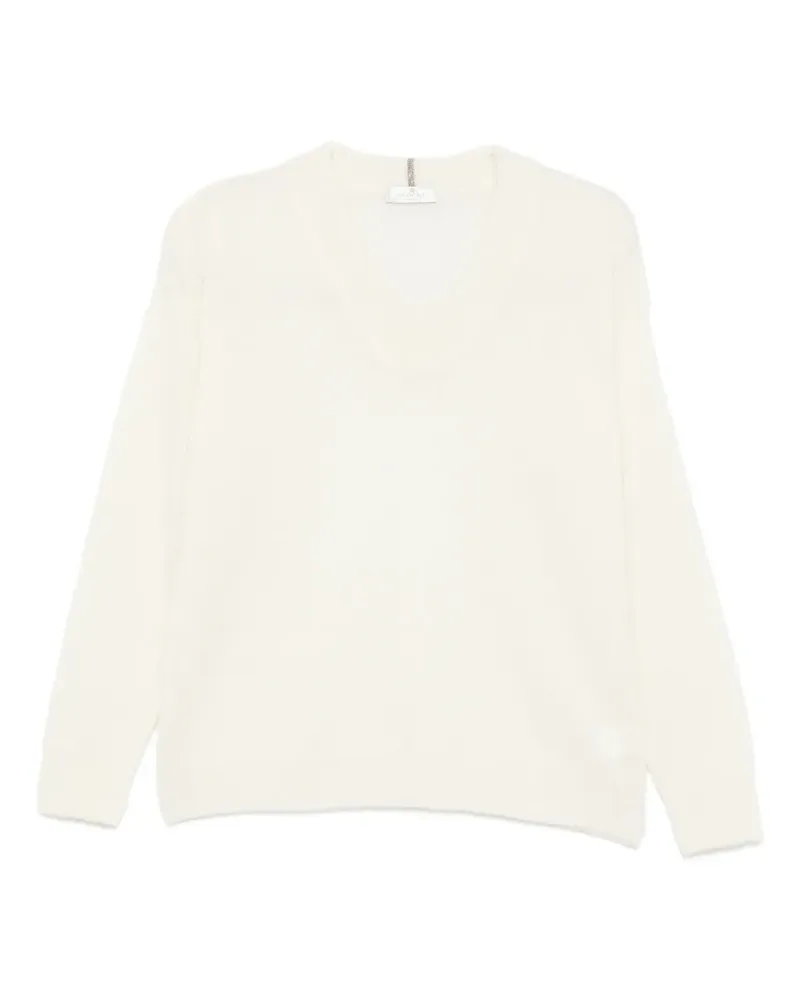 PANICALE Cashmere Pullover mit tiefen Schultern - Nude Nude