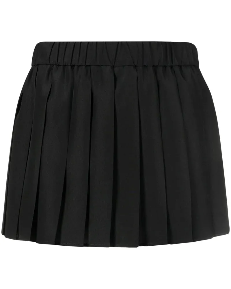 RED Valentino Shorts mit Falten - Schwarz Schwarz