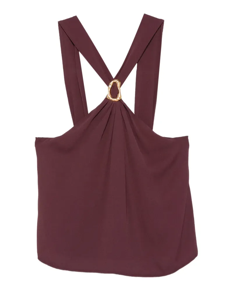forte_forte Bluse mit Ring - Violett Violett