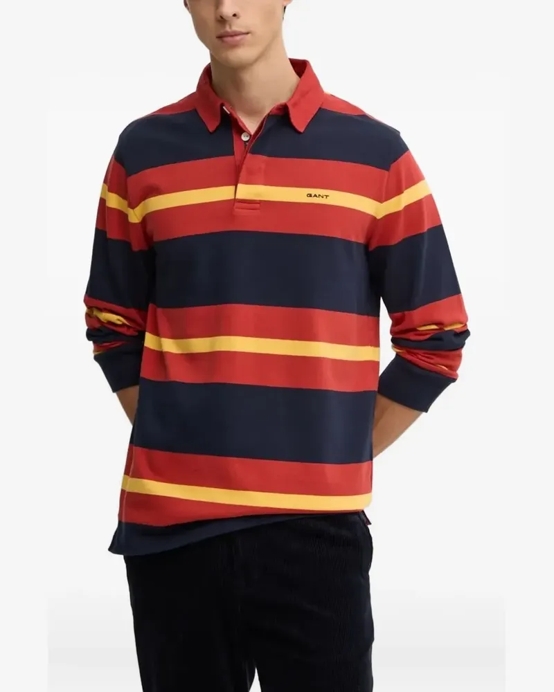 Gant Gestreiftes Poloshirt - Blau Blau
