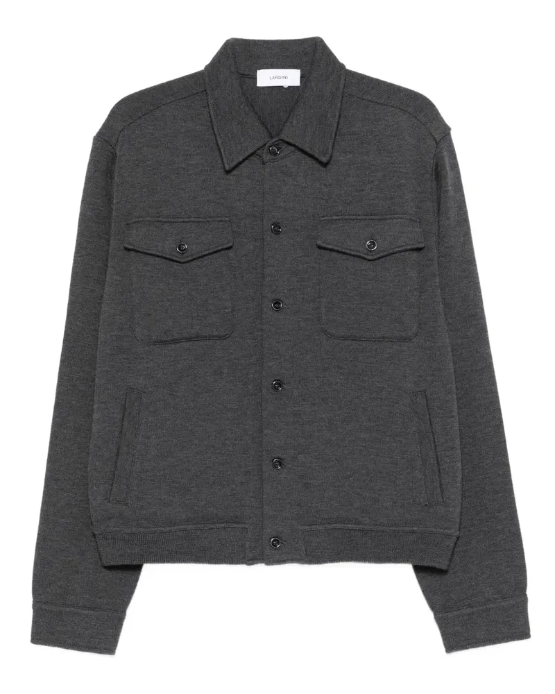 LARDINI Geknöpfte Hemdjacke mit Klappentaschen - Grau Grau