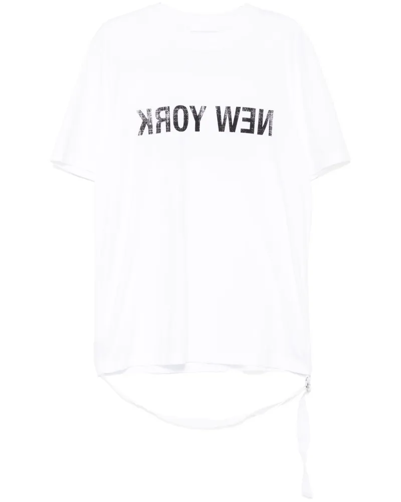 Helmut Lang New York T-Shirt mit Sicherheitsgurt - Weiß Weiß