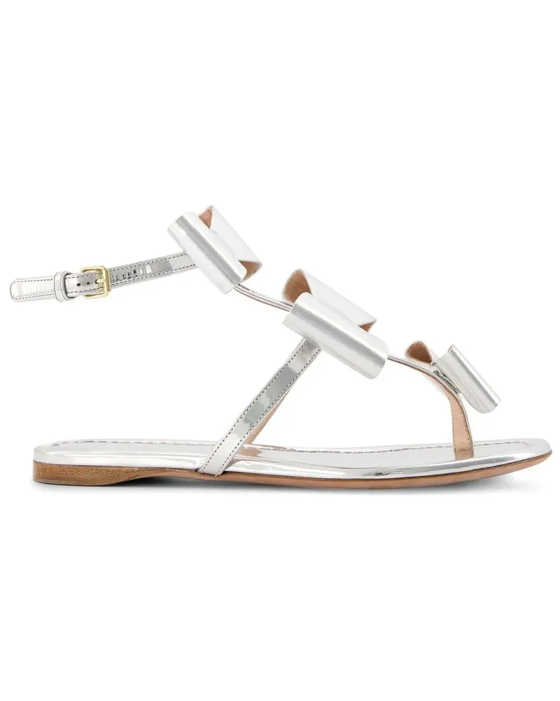 Giambattista Valli Sandalen mit Schleife - Silber Silber