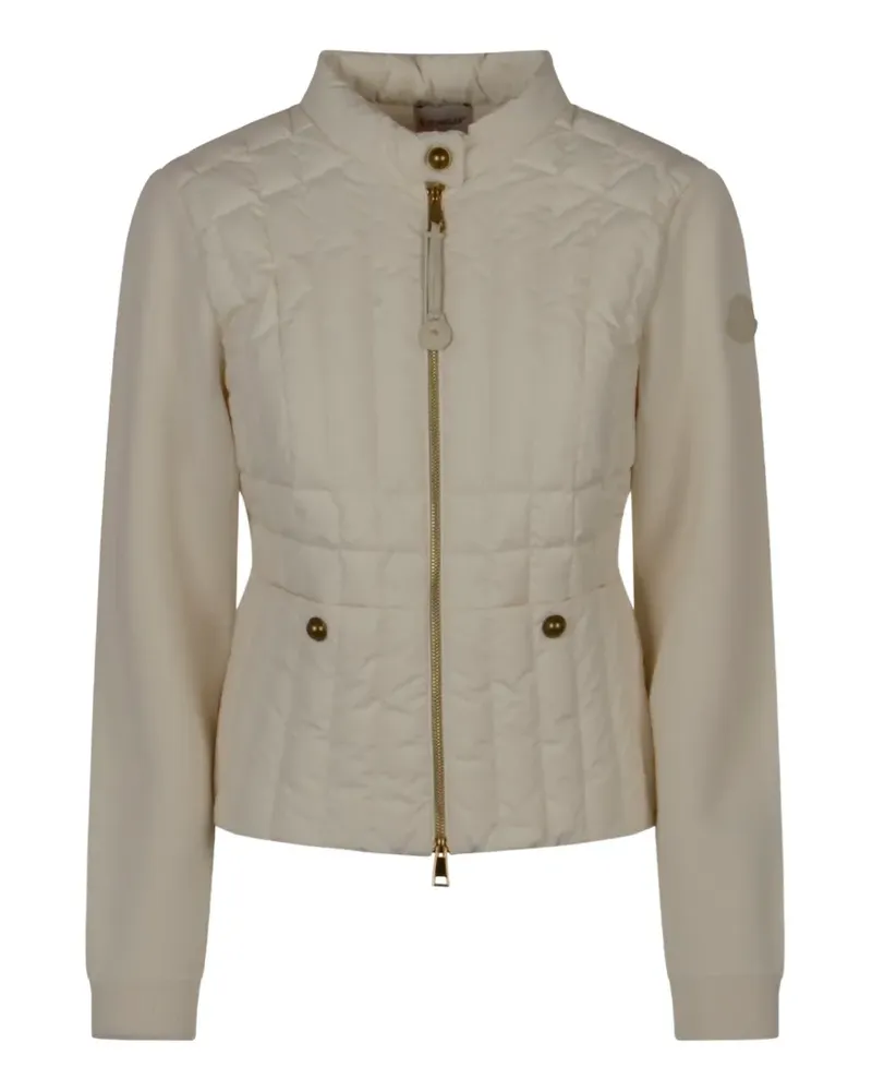 Moncler quilted panelled jacket - Nude Nude