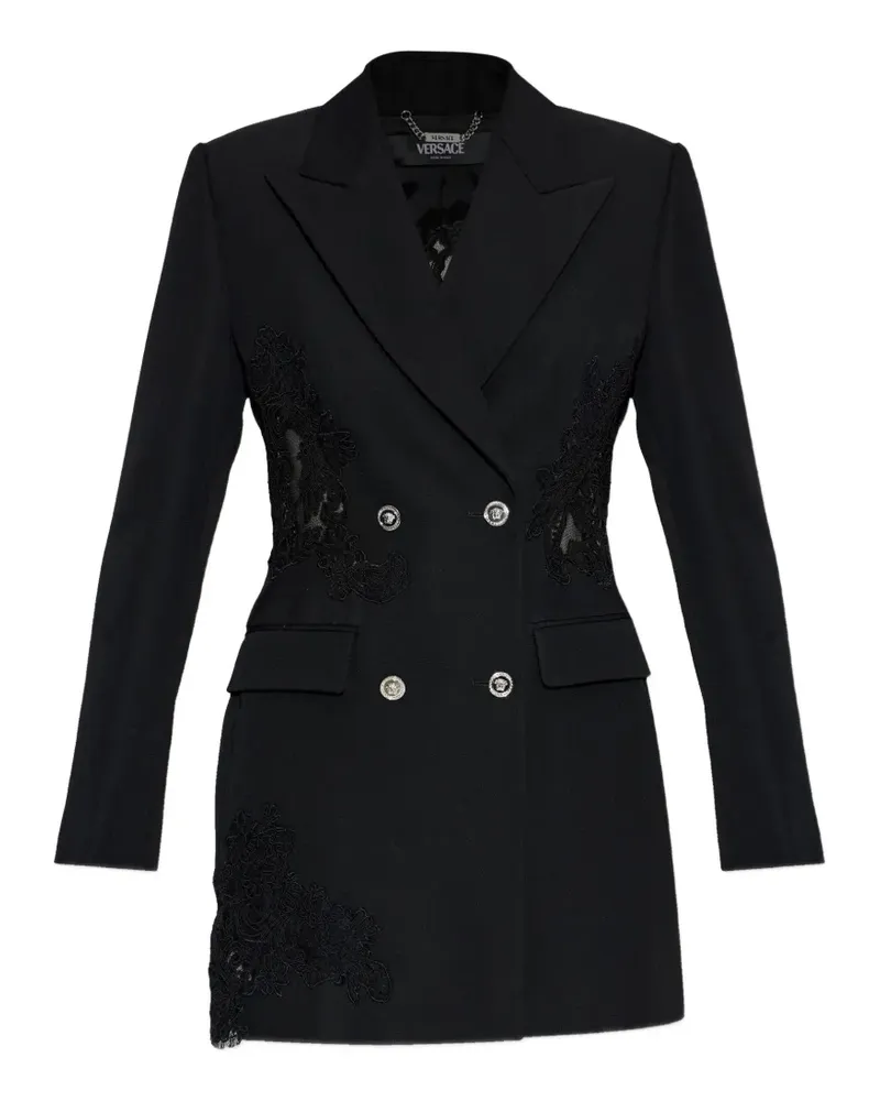 Versace lace double-breasted blazer - Schwarz Schwarz