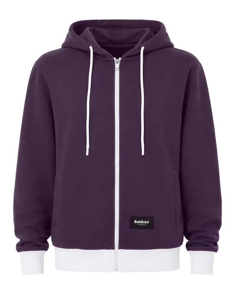 Baldinini Kapuzenjacke mit Logo-Patch - Violett Violett