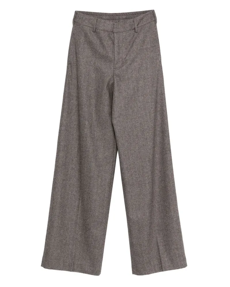 PT TORINO Hose mit Fischgrätenmuster - Braun Braun
