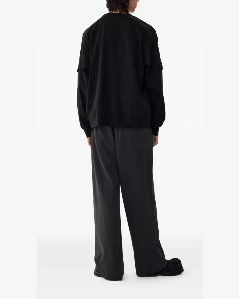 STUDIO TOMBOY arm-pocket long-sleeves T-shirt - Schwarz Schwarz