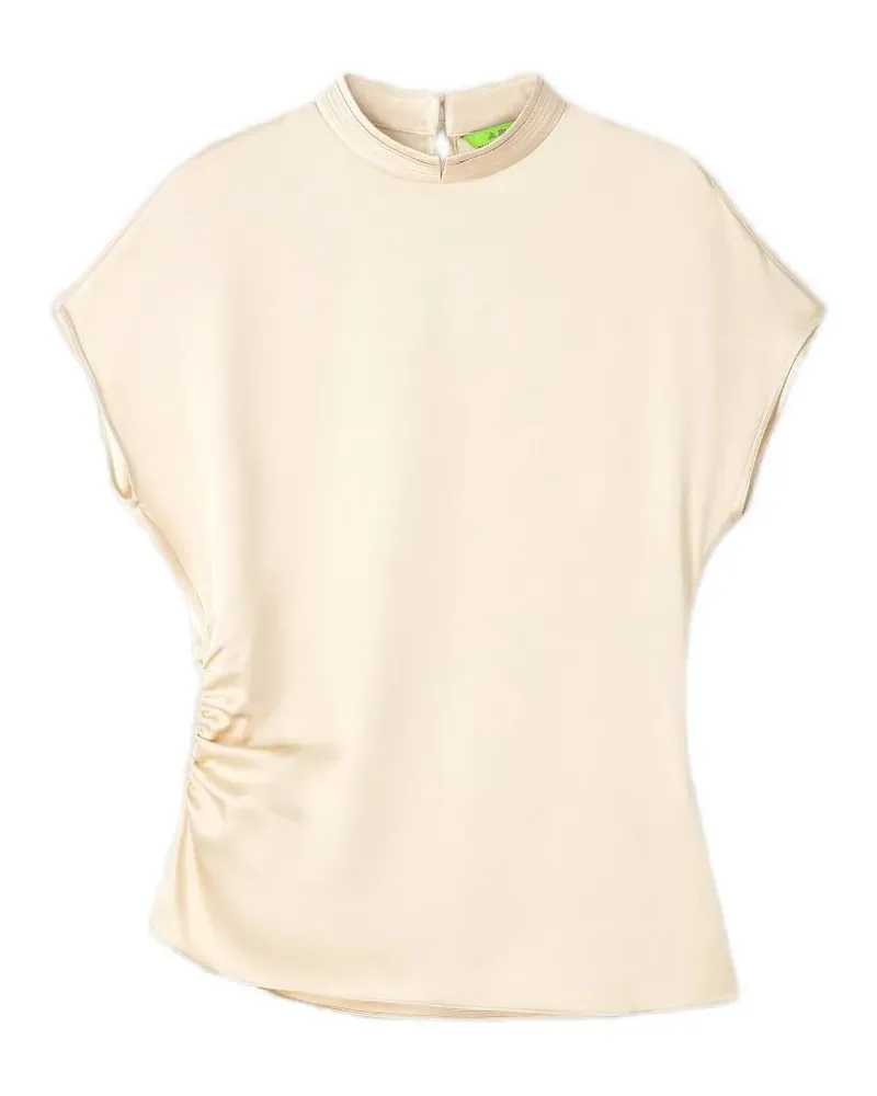 Shanghai Tang ruched-detail blouse - Nude Nude