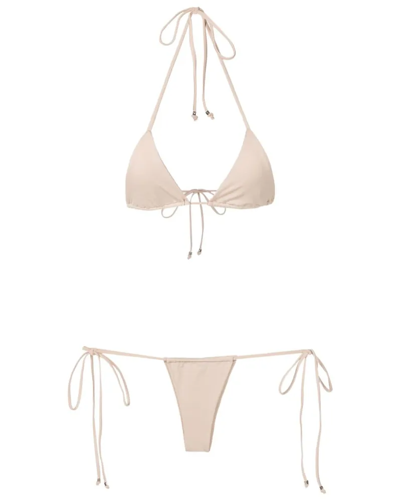 Amir Slama Triangel-Bikini mit Neckholder - Braun Braun