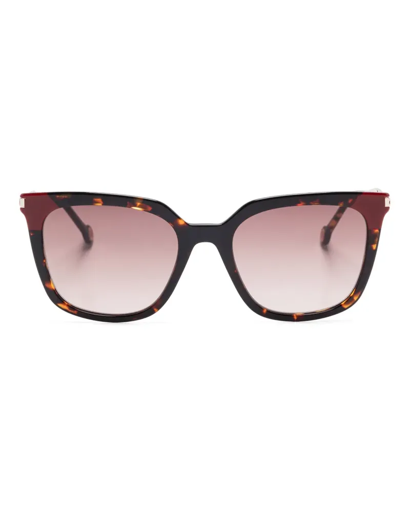 Carolina Herrera New York Sonnenbrille mit eckigem Gestell - Braun Braun