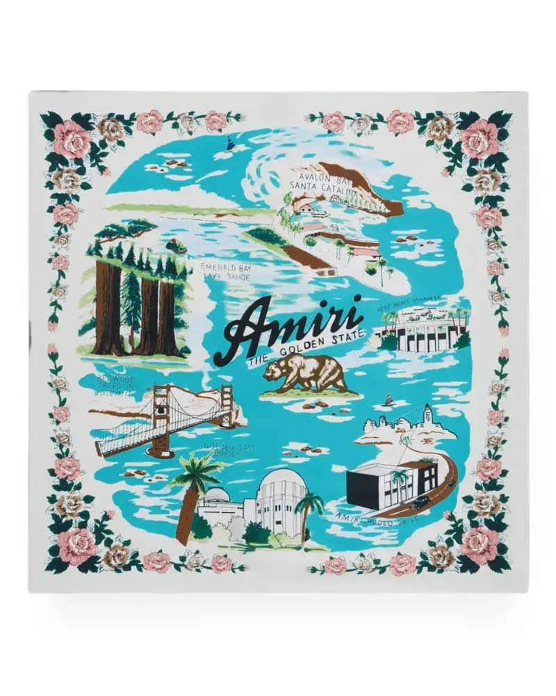 Amiri Map Schal - Blau Blau