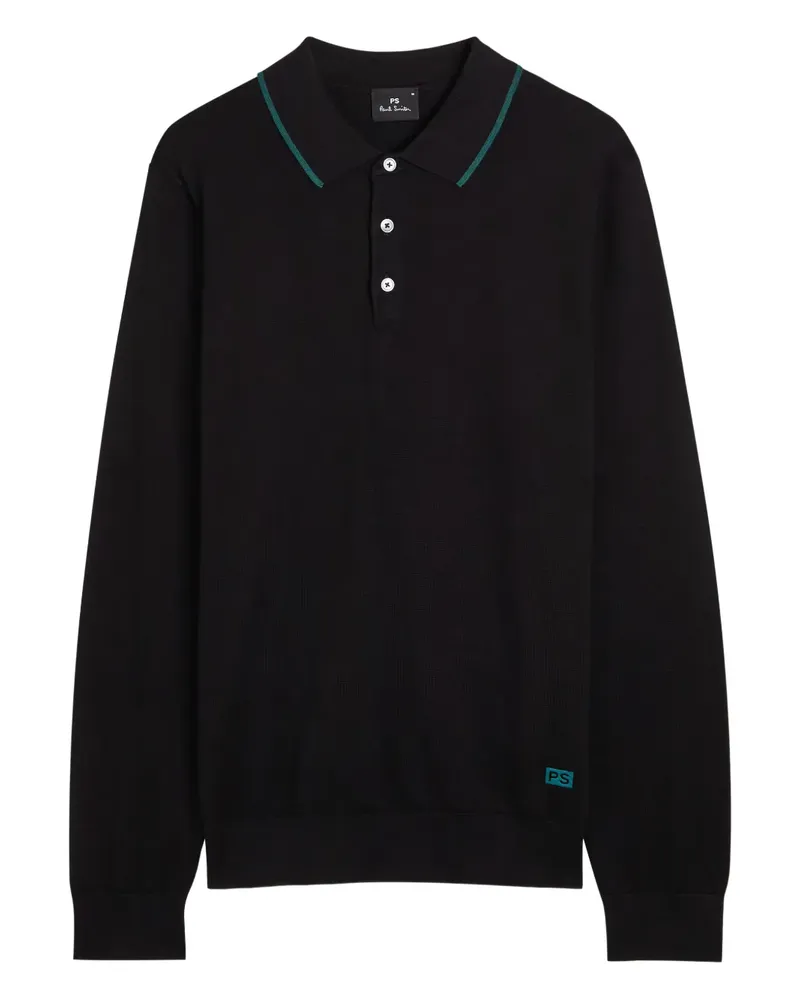 Paul Smith long-sleeve polo shirt - Schwarz Schwarz
