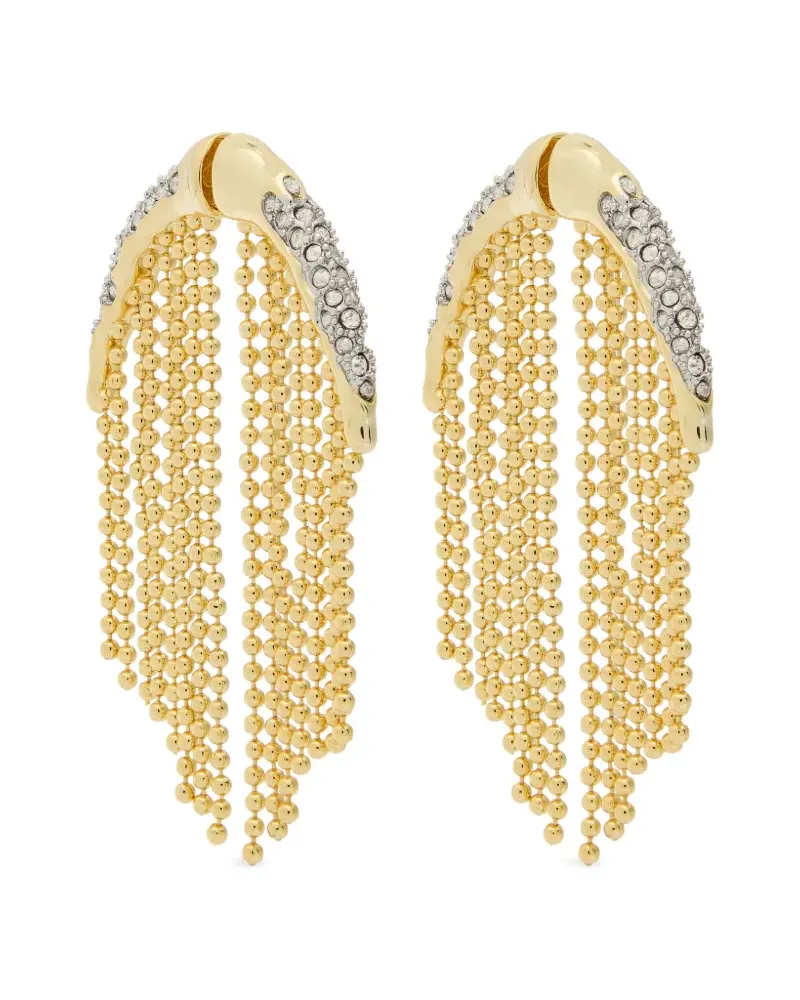Alexis Bittar crystal-embellished fringed earrings - Gold Gold