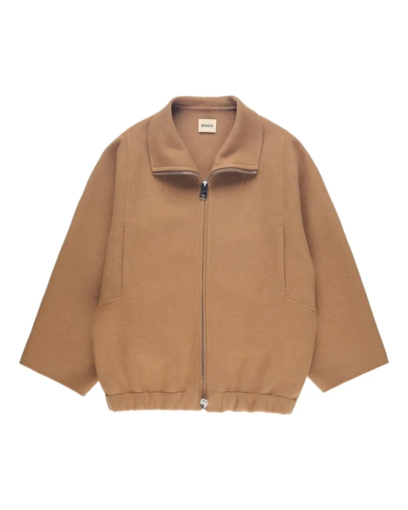 KHAITE Reißverschluss-Jacke mit weiten Ärmeln - Braun Braun