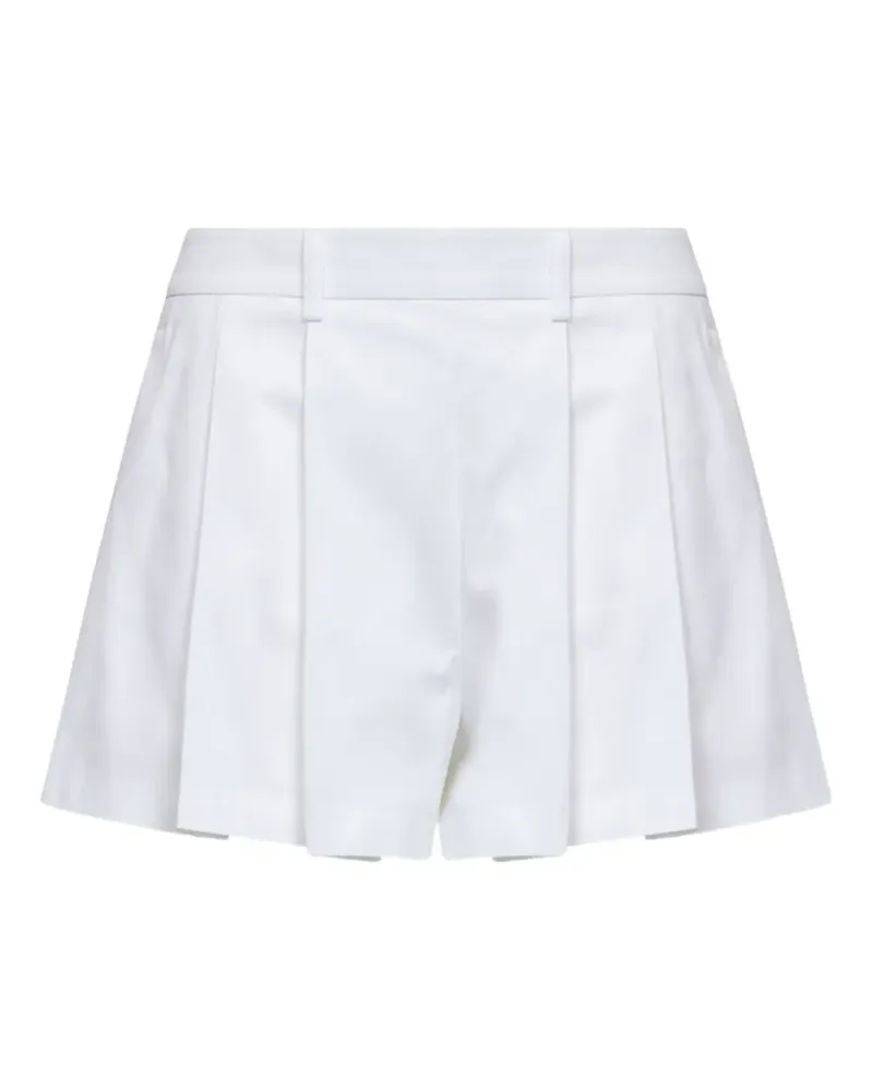 Blanca pleated side-zip shorts - Weiß Weiß