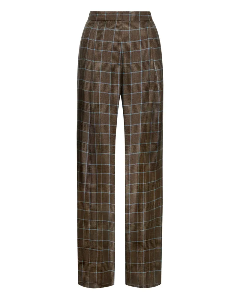 Oscar de la Renta Hose mit Prince of Wales-Karo - Braun Braun