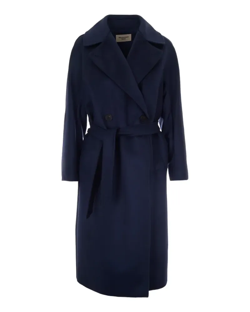 Max Mara double-breasted belted coat - Blau Blau