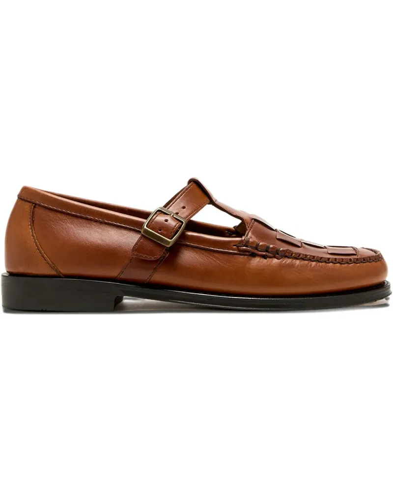 G.H. Bass & Co. Gewebte Monk-Schuhe mit Schnalle - Braun Braun