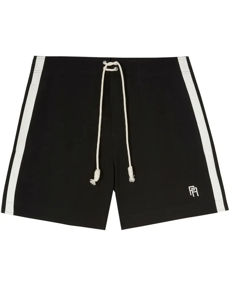 Palm Angels Badeshorts mit Monogramm-Print - Schwarz Schwarz