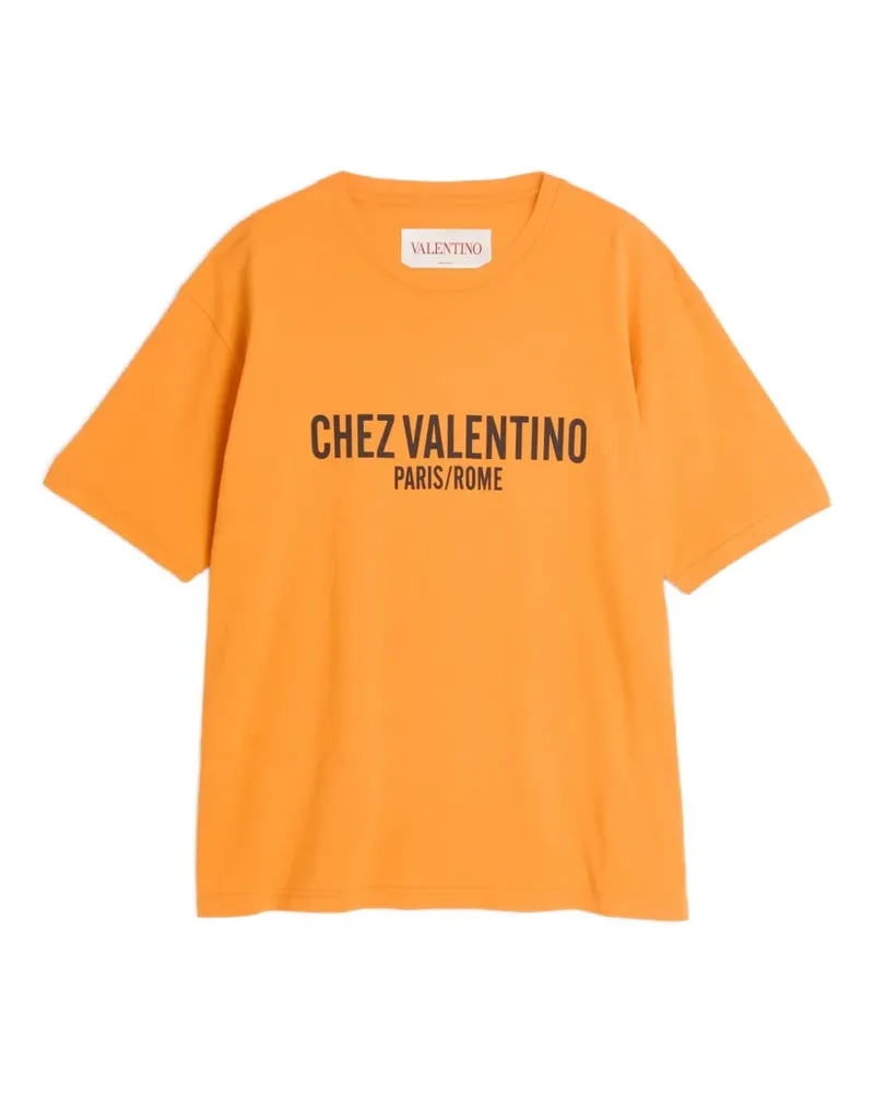 Valentino Garavani T-Shirt mit Chez-Print - Orange Orange
