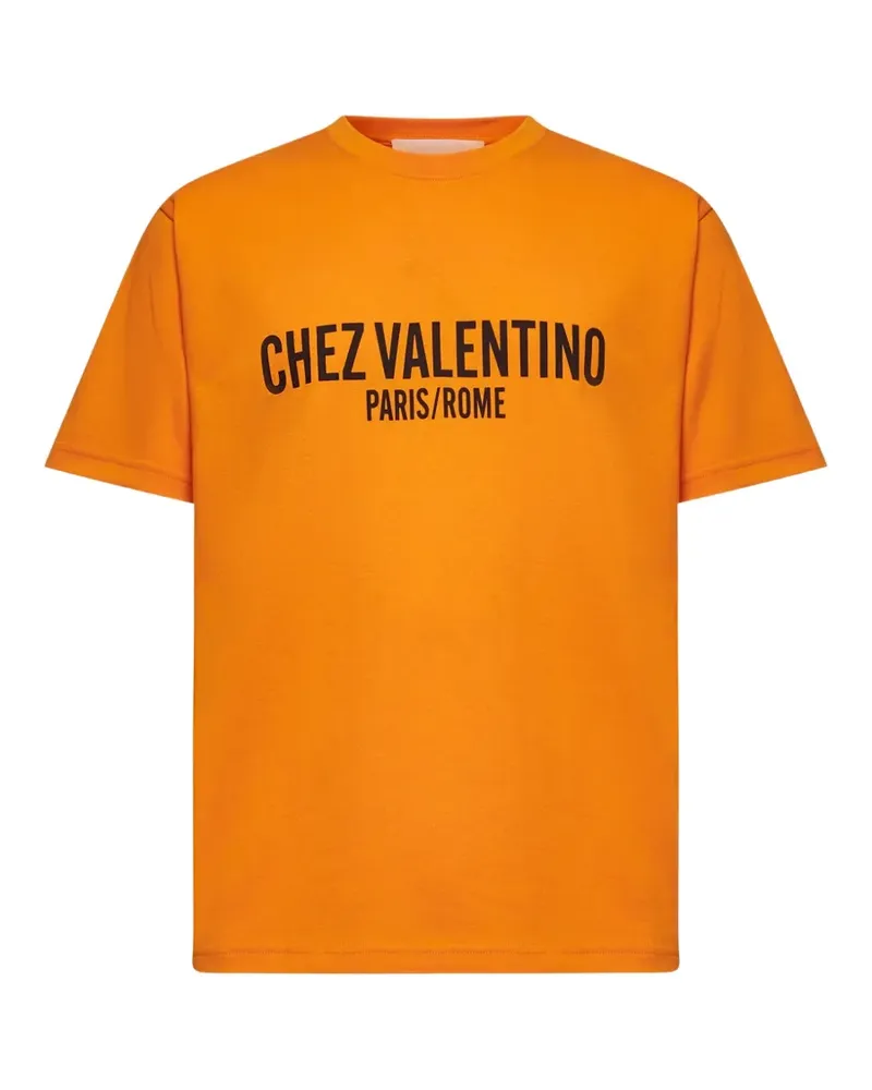 Valentino Garavani T-Shirt mit Chez-Print - Orange Orange