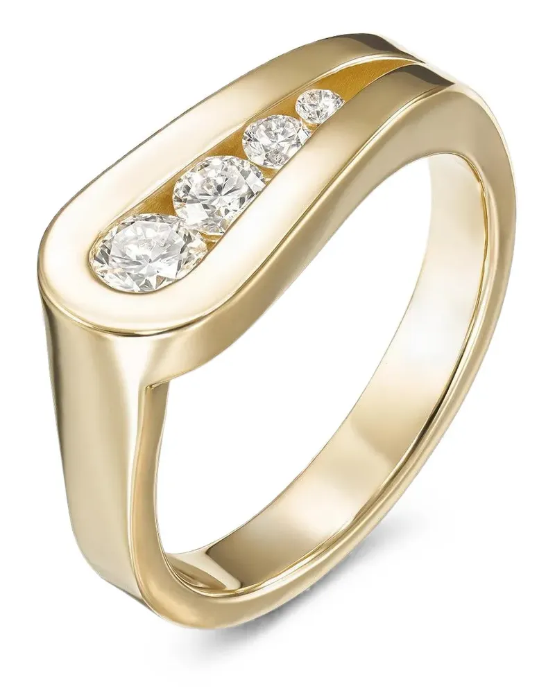 Melissa Kaye Daphne Ring mit Diamanten - Gold Gold
