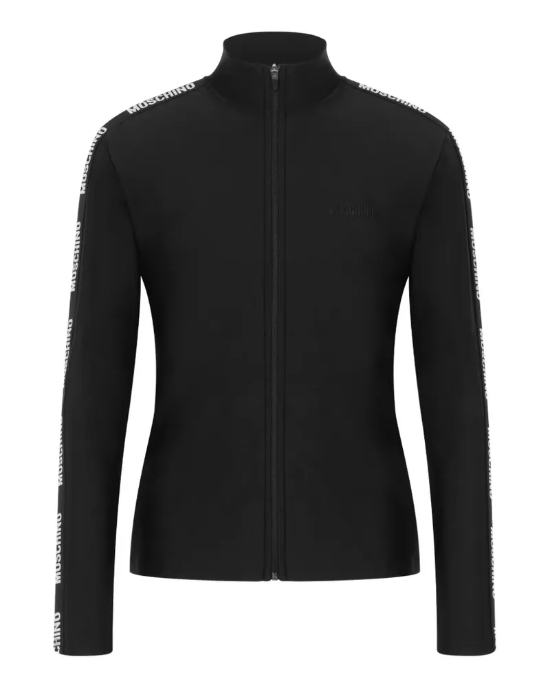 Moschino logo-tape zip-up sweatshirt - Schwarz Schwarz