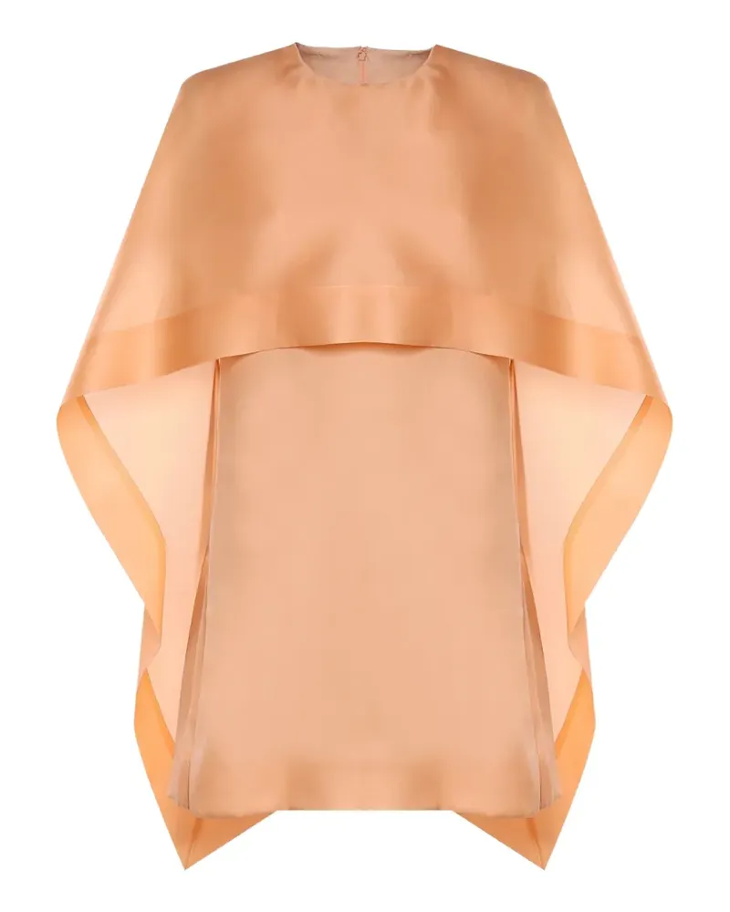 Alberta Ferretti cape-overlay shift dress - Orange Orange