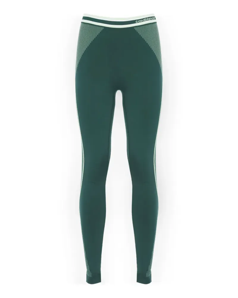 Casablanca Paris seamless striped leggings - Grün Grün