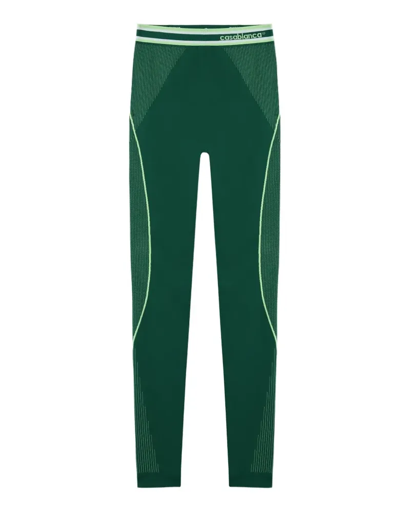 Casablanca Paris Gestreifte Leggings ohne Nähte - Grün Grün