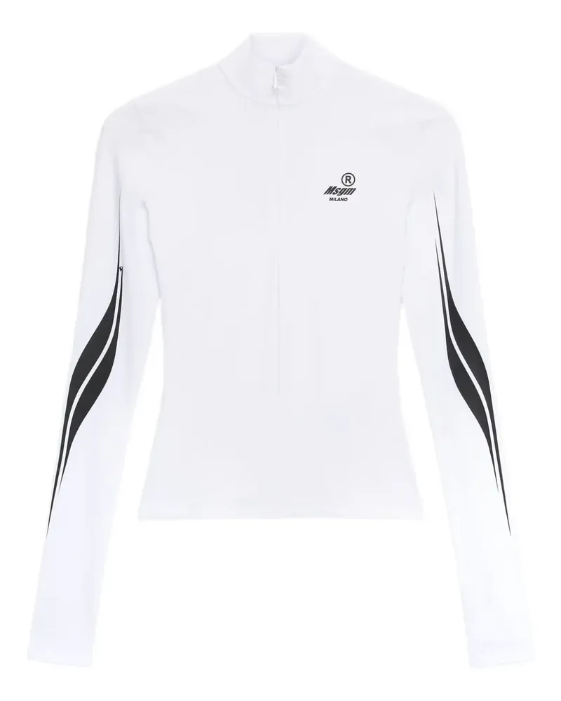 MSGM zip-fastening top - Weiß Weiß
