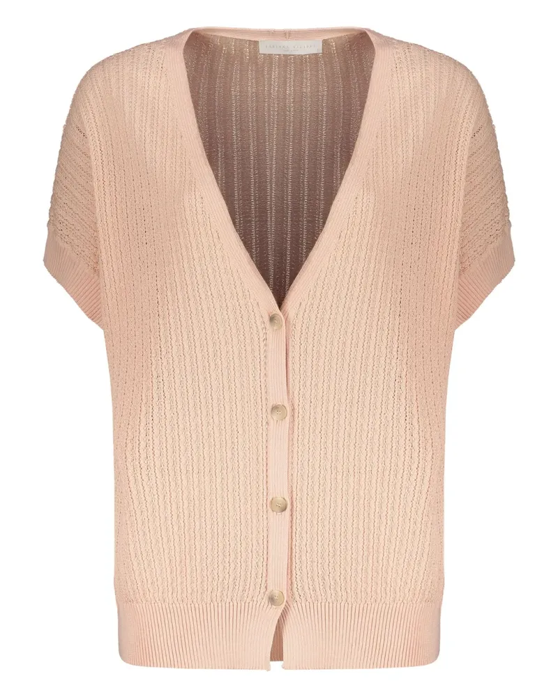 Fabiana Filippi Cardigan aus Pointelle-Strick - Rosa Rosa
