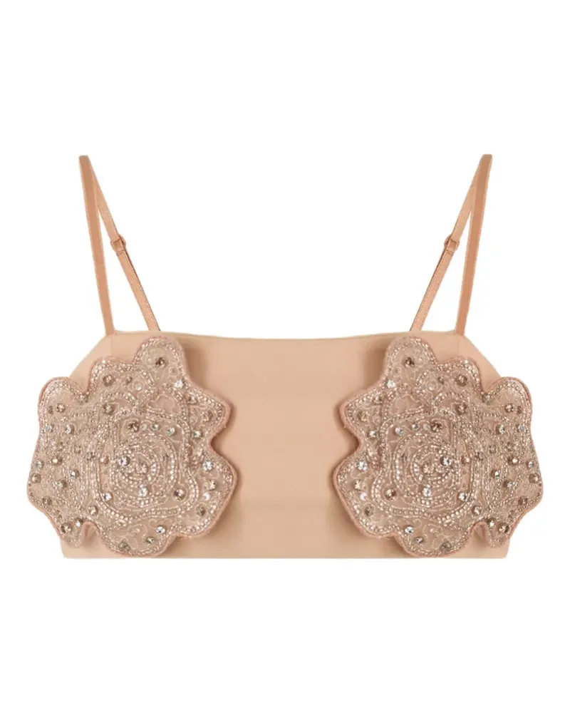 Pinko Bandeau-Top mit Perlenverzierung - Rosa Rosa
