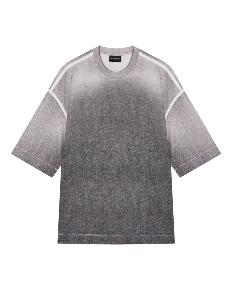 Emporio Armani Oversized-T-Shirt mit Farbverlauf - Grau Grau