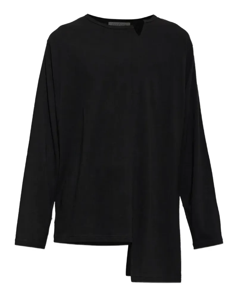 Yohji Yamamoto Asymmetrisches Hemd - Schwarz Schwarz