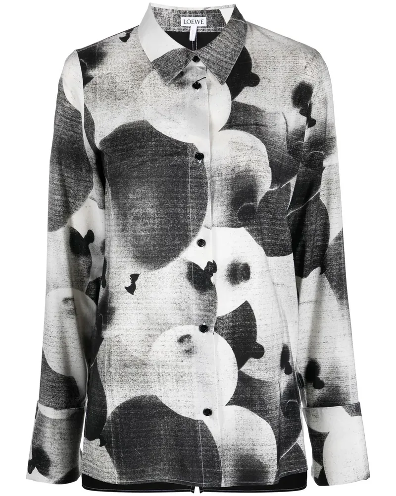 Loewe Hemd mit abstraktem Print - Grau Grau