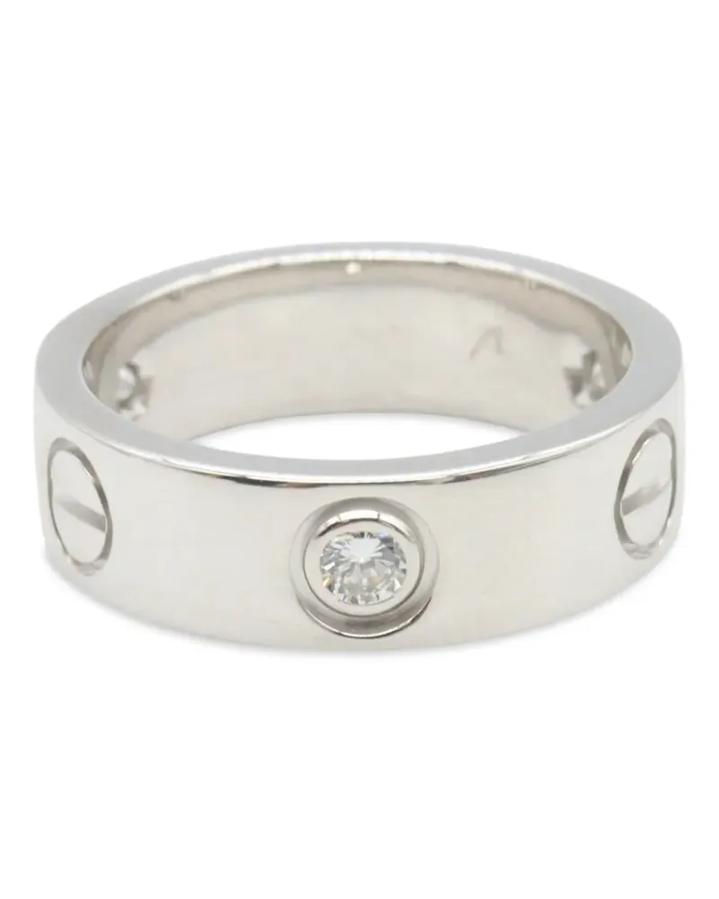 Cartier 2010s Love Ring mit Diamant - Silber Silber