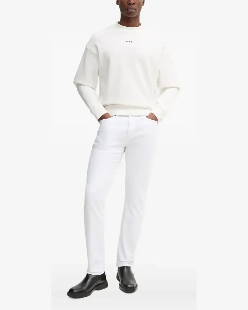 HUGO BOSS Pullover mit rundem Ausschnitt - Weiß Weiß