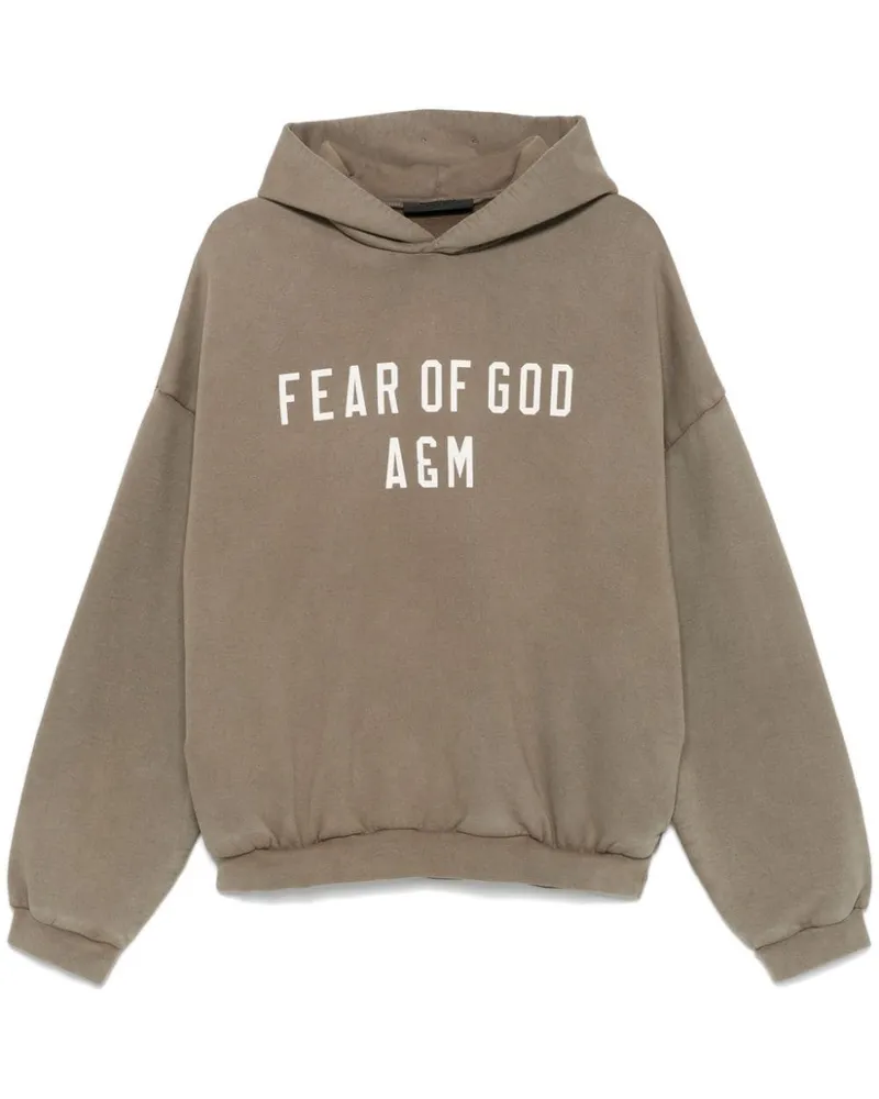 Fear of God Hoodie mit Logo-Print - Grün Grün