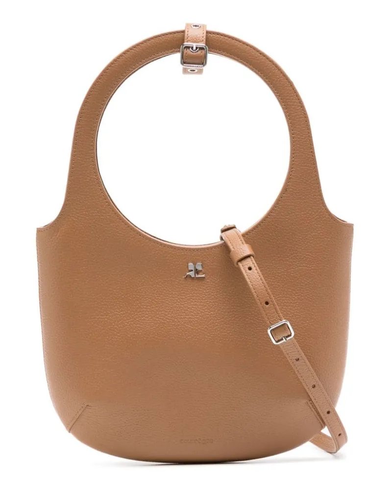 Courrèges Holy Handtasche aus Leder Braun