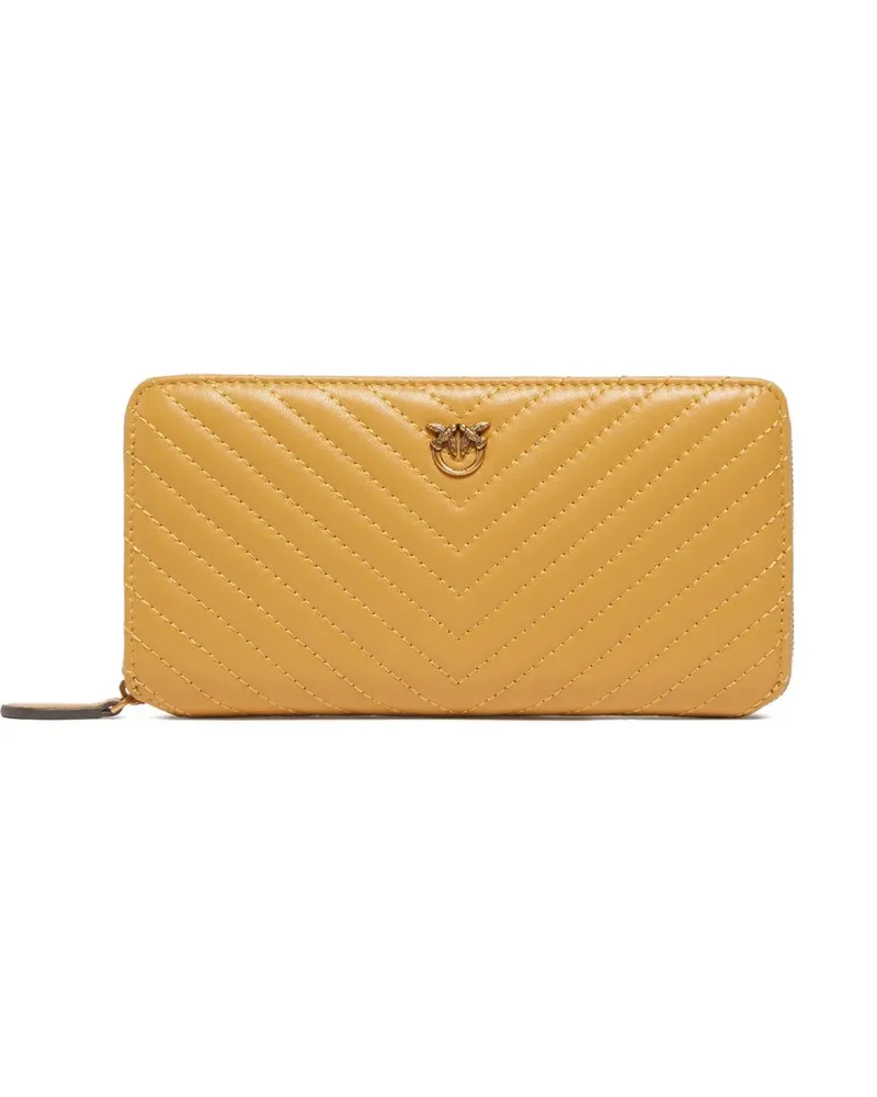 Pinko Portemonnaie mit Chevron-Steppung - Braun Braun