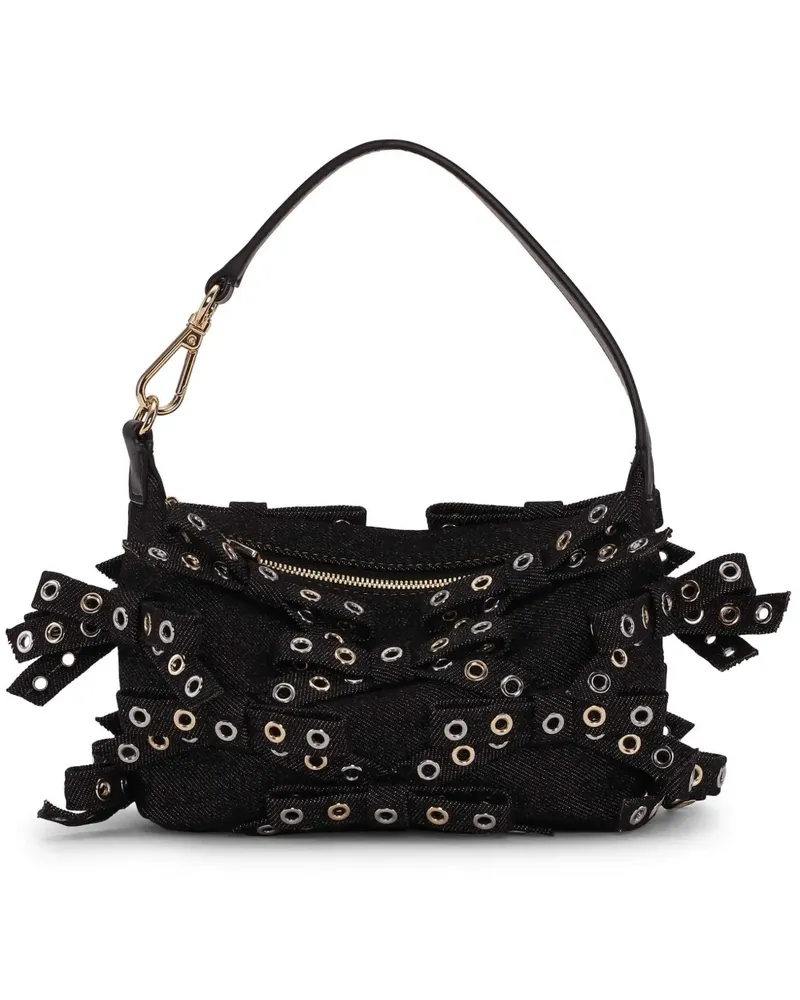 Ganni Kleine Butterfly Handtasche - Schwarz Schwarz