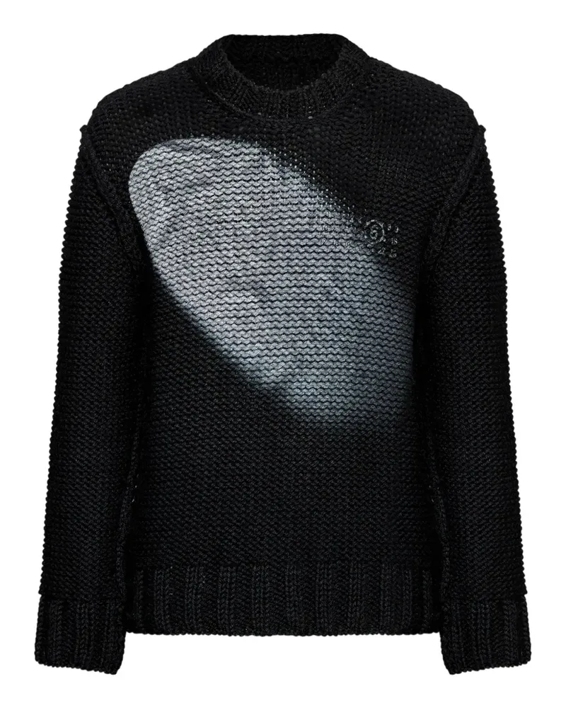 Maison Margiela Texturierter Strickpullover - Blau Blau