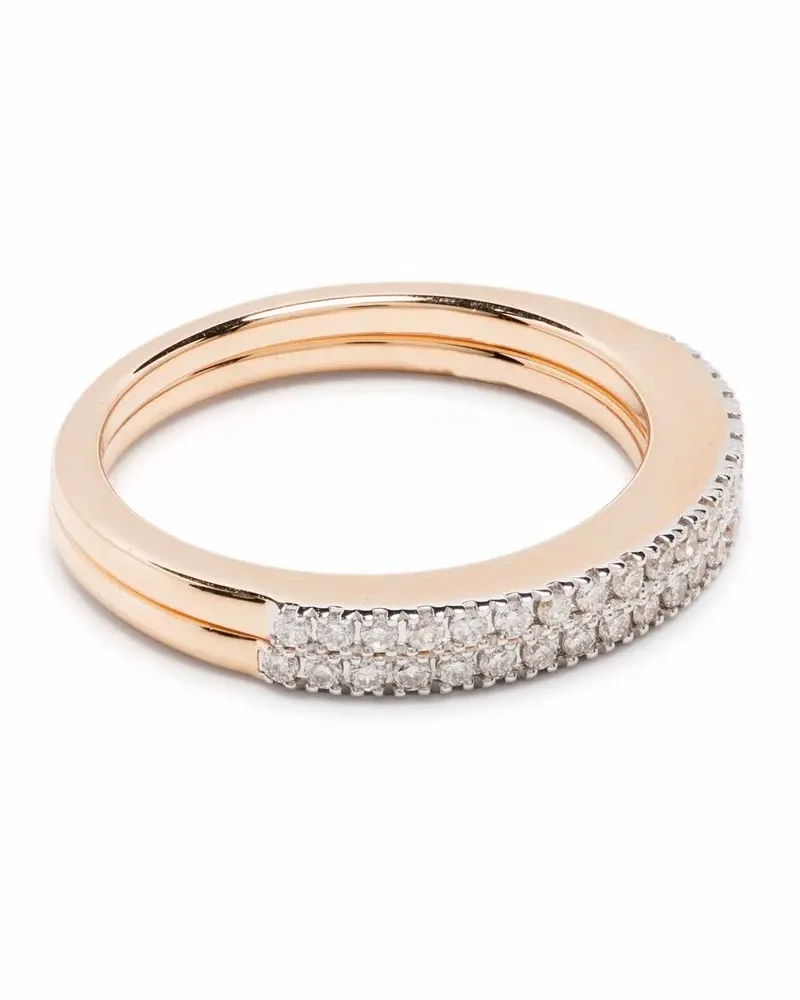 TIRISI 18kt Monte Carlo Rotgoldring mit Diamanten - Rosa Rosa
