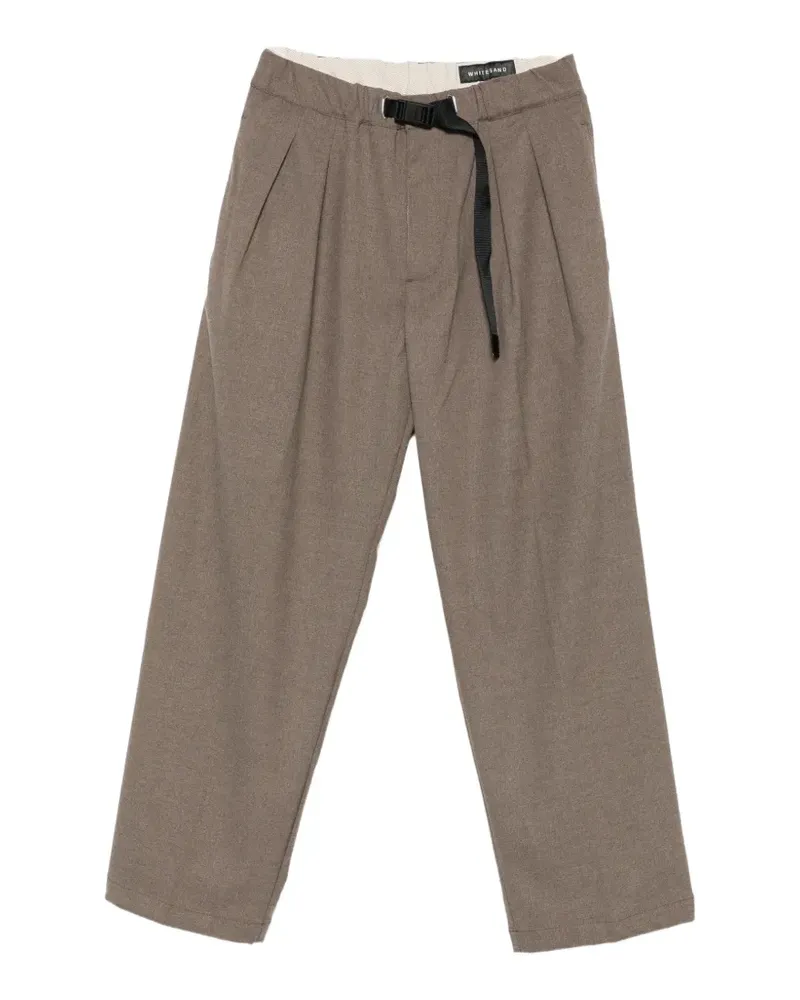 PLAN C belted pleated trousers - Nude Nude