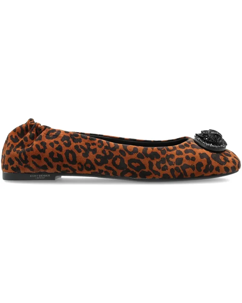 Kurt Geiger Chelsea leopard-print ballet flats - Braun Braun
