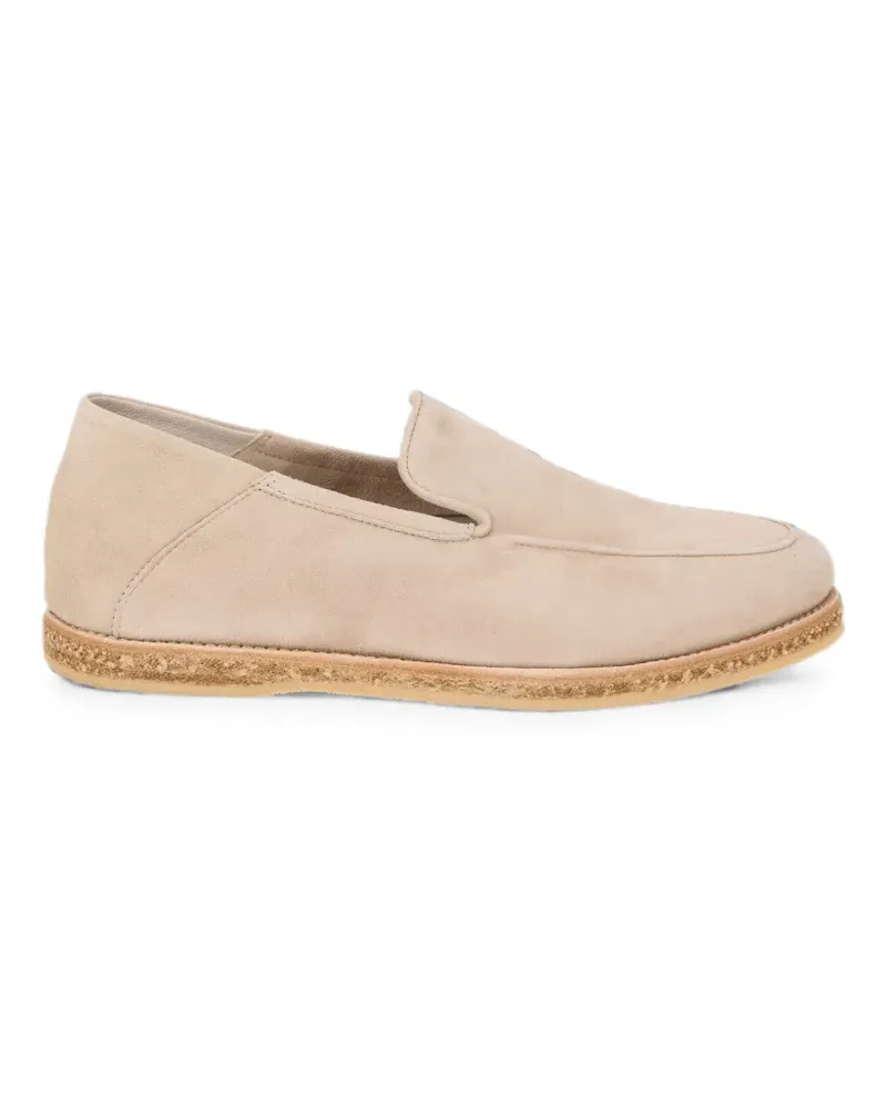 Fedeli slip-on leather moccasins - Nude Nude
