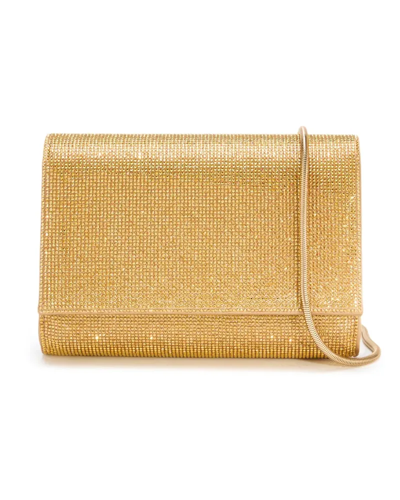 René Caovilla Clutch mit Strass - Gold Gold