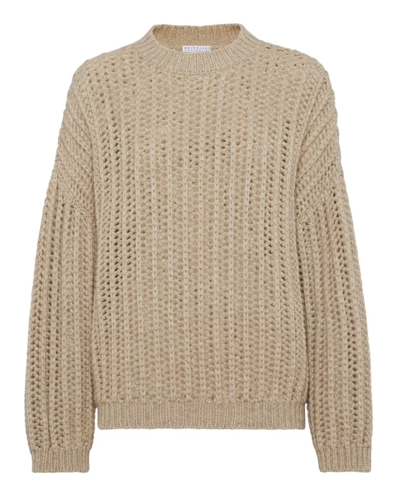 Brunello Cucinelli Grob gestrickter Kaschmirpullover - Braun Braun